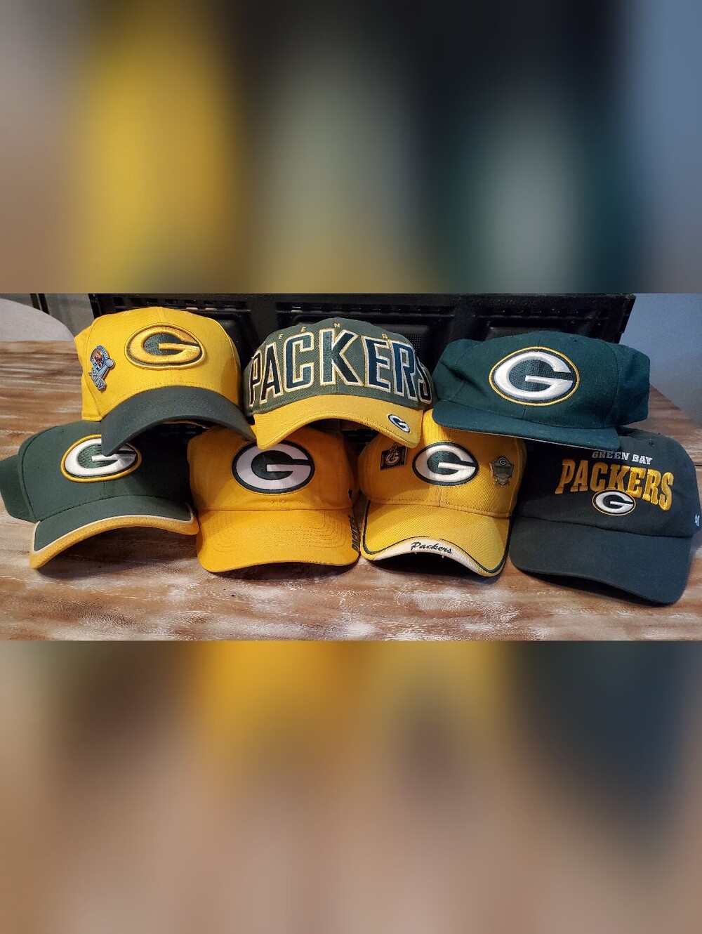 Green Bay Packers Hats (Lot of 7